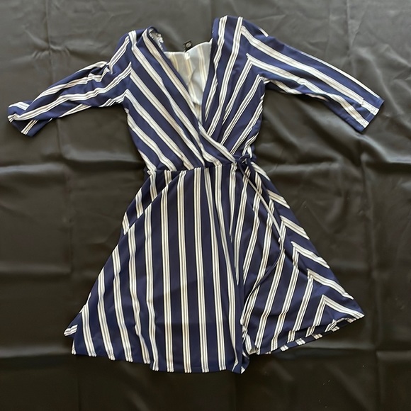 Navy Striped Dress - Picture 1 of 2